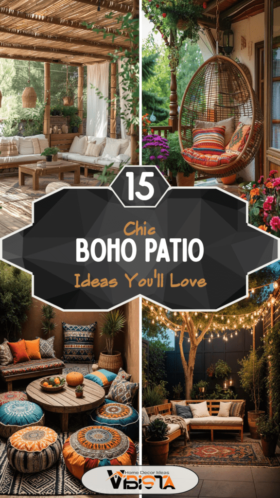 15 Chic Boho Patio Ideas You’ll Love 2 15 Chic Boho Patio Ideas You’ll Love