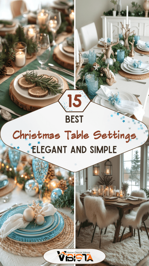 15 Elegant Christmas Table Settings for Stunning Holiday Dining (Simple)