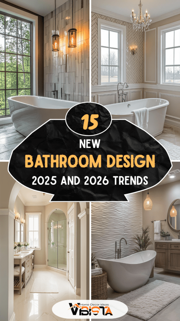 15 New Bathroom Design Trends For 2025 And 2026