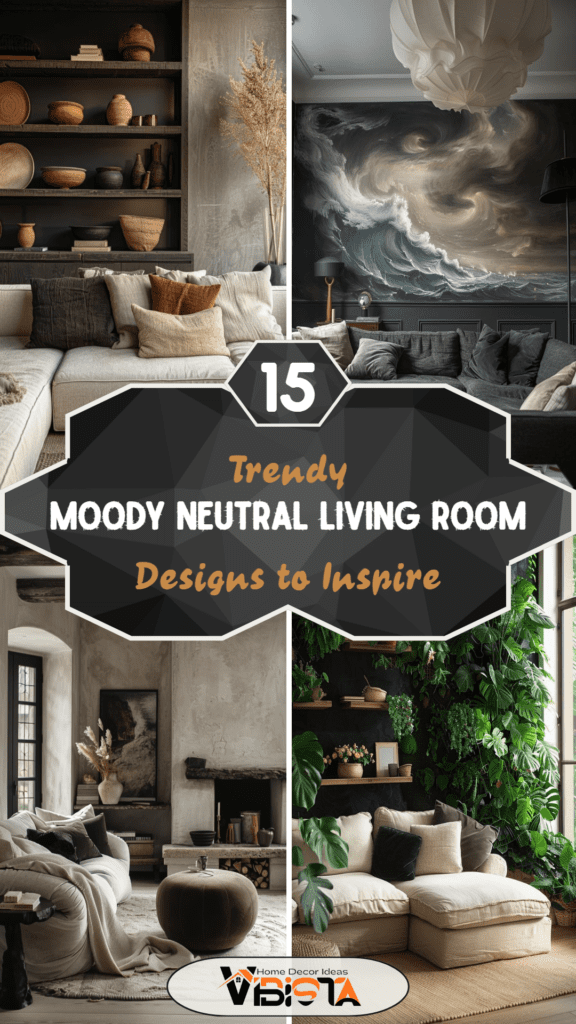 15 Trendy Moody Neutral Living Room Designs to Inspire