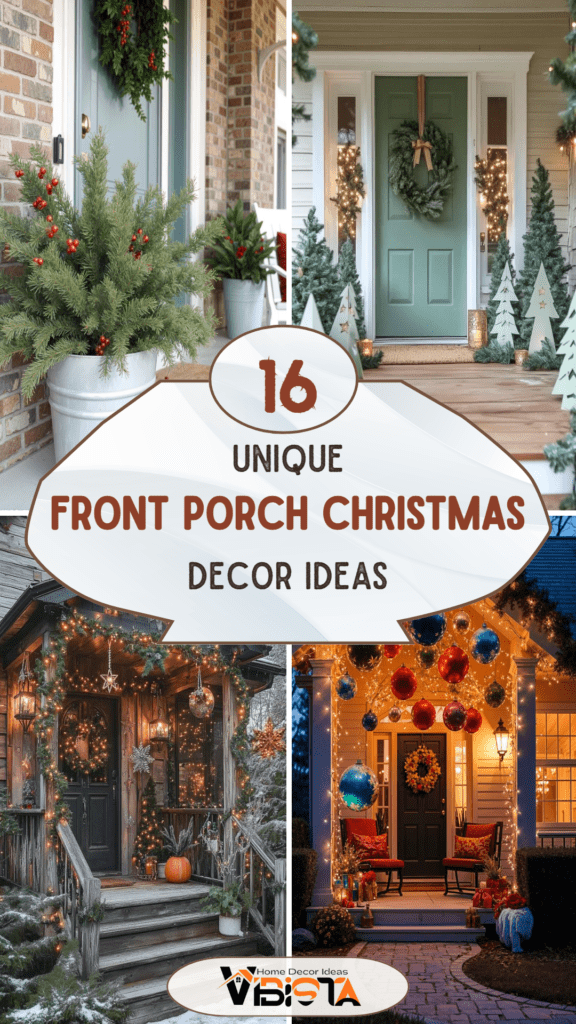 16 Unique Front Porch Christmas Decor Ideas for Holiday Season 2 16 Unique Front Porch Christmas Decor Ideas for Holiday Season