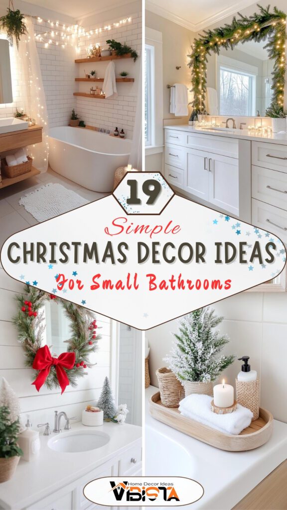 19 Simple Christmas Decor Ideas for Small Bathrooms 2 19 Simple Christmas Decor Ideas for Small Bathrooms