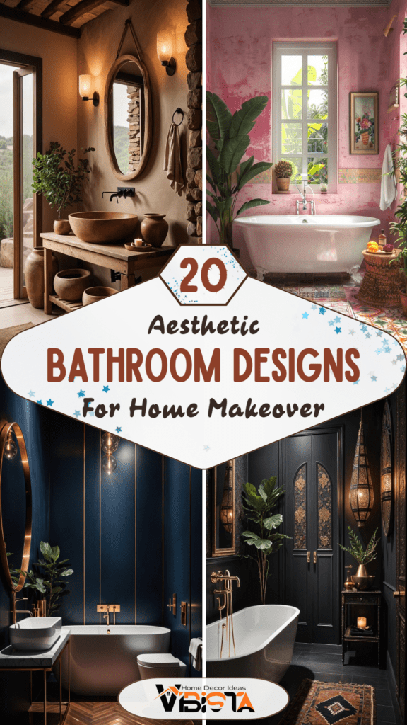 20 Aesthetic Bathroom Designs for Your Home Makeover