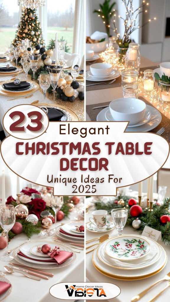 20 Elegant Christmas Dining Table Decor Ideas You Must See