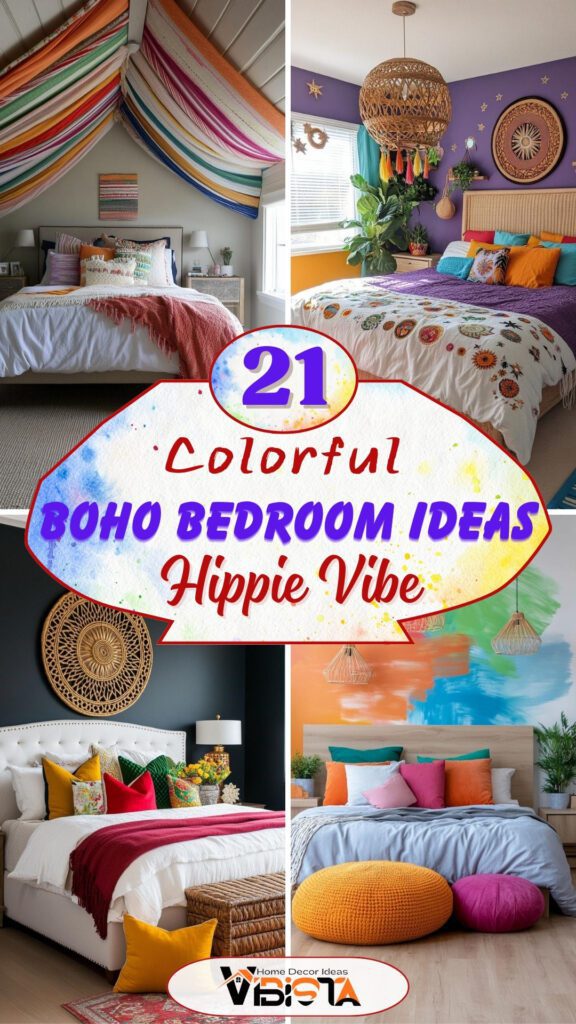 21 Colorful Boho Bedroom Ideas For A Whimsical Hippie Vibe