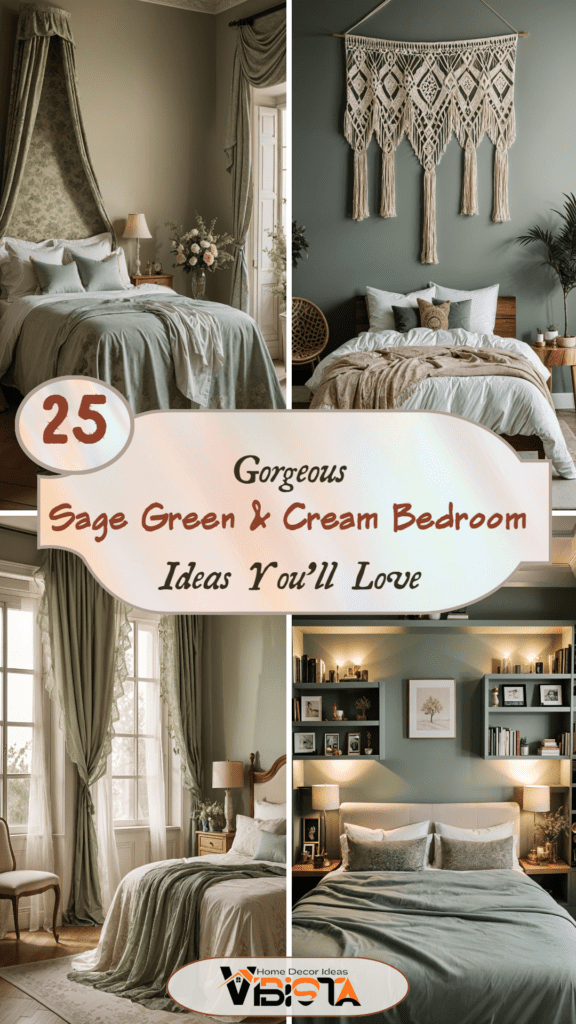 25 Gorgeous Sage Green & Cream Bedroom Ideas You’ll Love