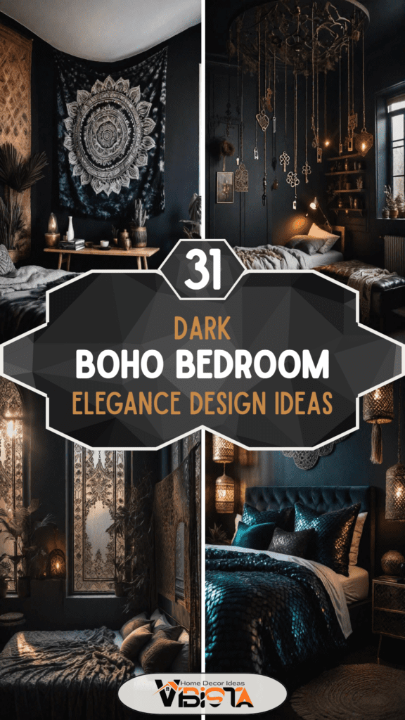 31 Dark Boho Bedroom Sanctuaries Mystical Elegance & Cozy Vibes