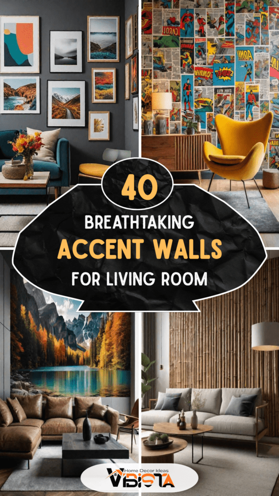 40 Breathtaking Accent Walls In Living Room Ideas