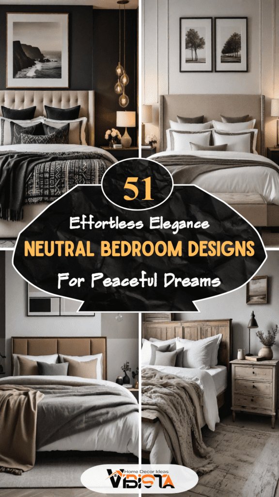 51 Neutral Bedroom Designs: Effortless Elegance for Peaceful Dreams 2 51 Neutral Bedroom Designs Effortless Elegance for Peaceful Dreams