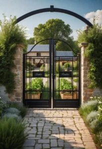 17. Herb-Infused Farmhouse Gate