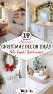19 Simple Christmas Decor Ideas for Small Bathrooms
