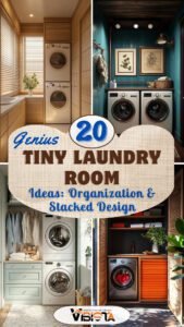 20 Genius Tiny Laundry Room Ideas Organization & Stacked Design