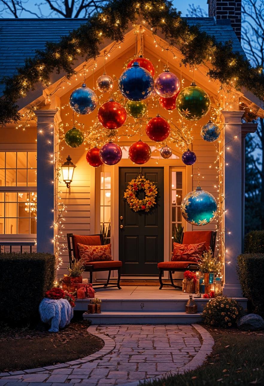 16 Unique Front Porch Christmas Decor Ideas for Holiday Season