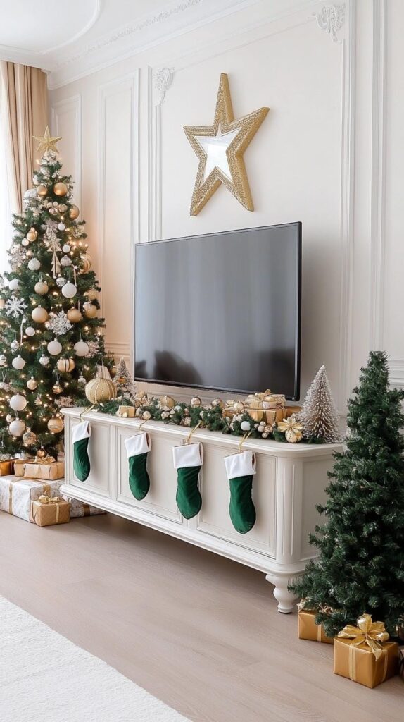 21 Trendy TV Stand Christmas Decor Ideas To Inspire You