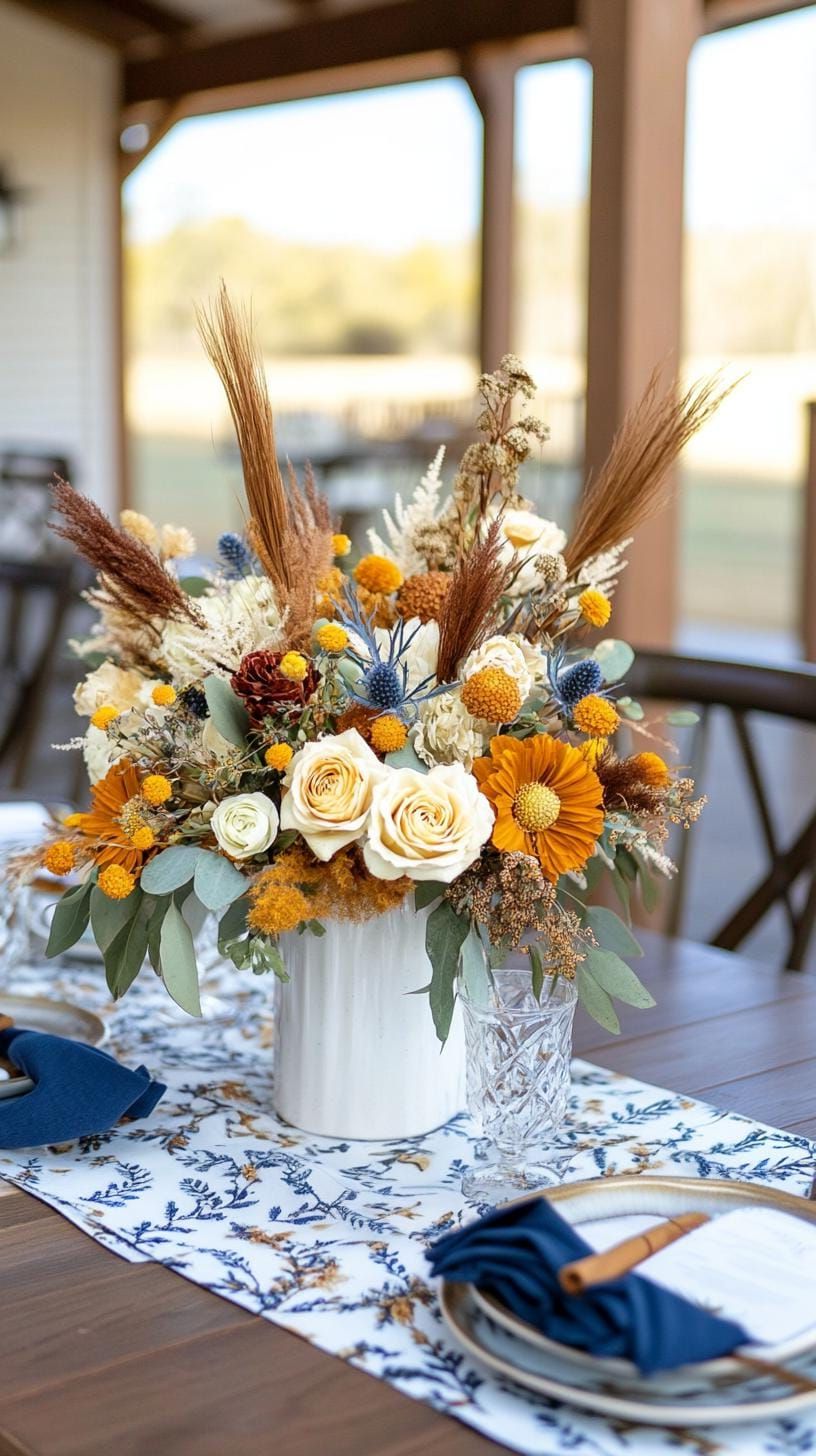 15 New Winter Floral Arrangements For Stunning Centerpieces 16 6. Cozy Winter Floral Centerpieces-1