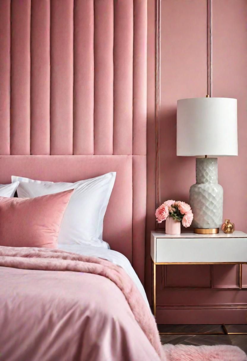 63 Luxurious Pink Bedrooms to Warm Up Your Space 38 36. Pink Upholstered Headboard-0