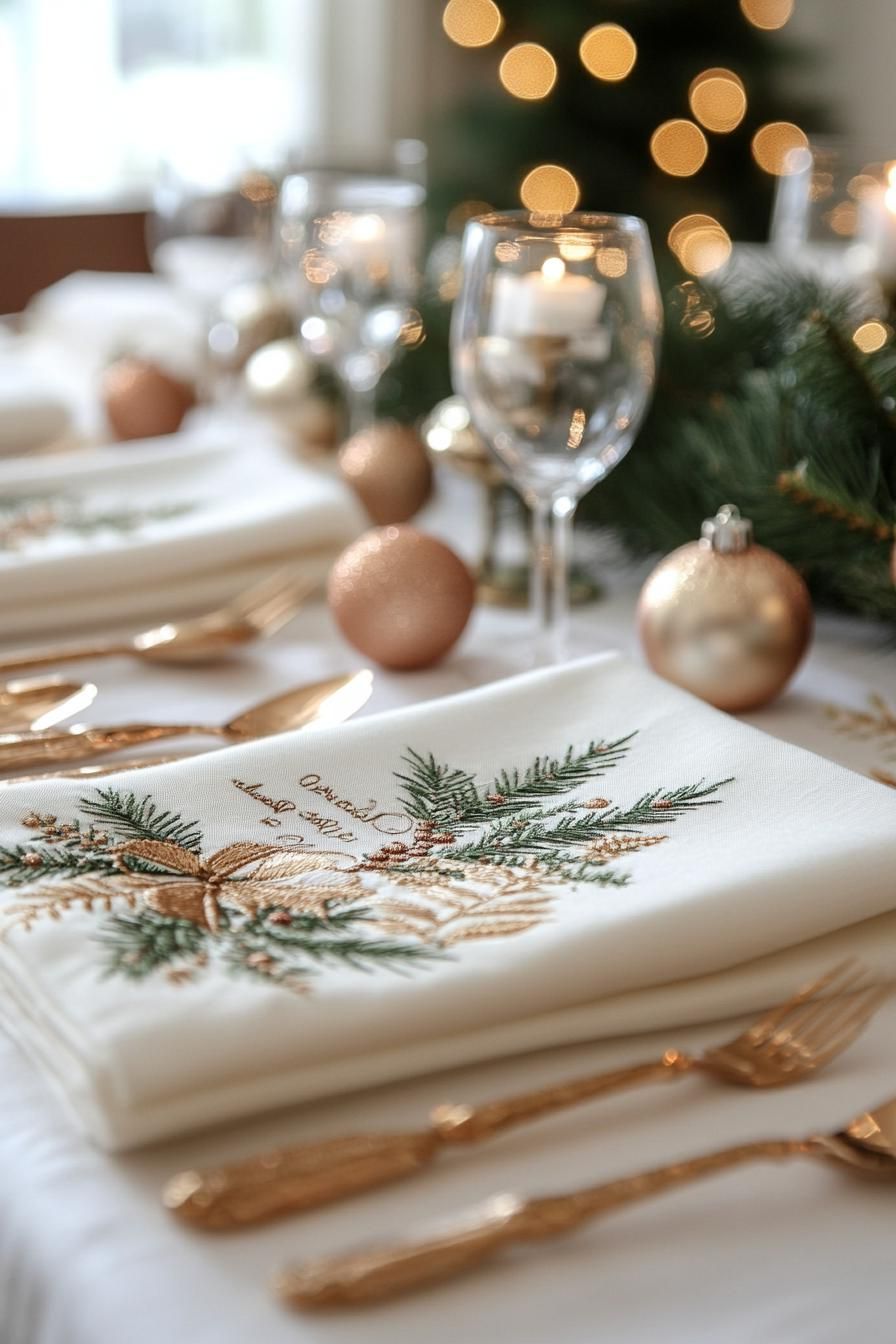 20. Festive Message Linen Napkins-0