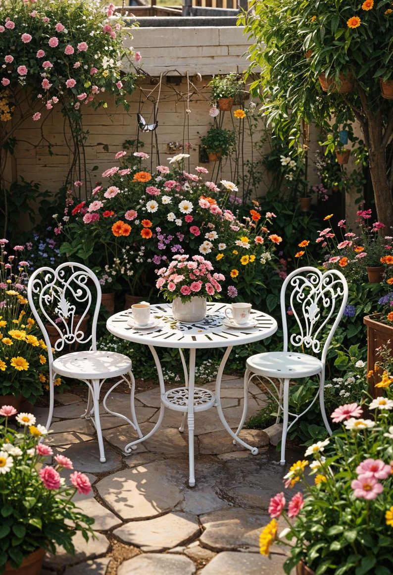 25 Stunning Small Garden Layout Ideas 24 11. Garden Design Inspiration: Floral Wonderland-0