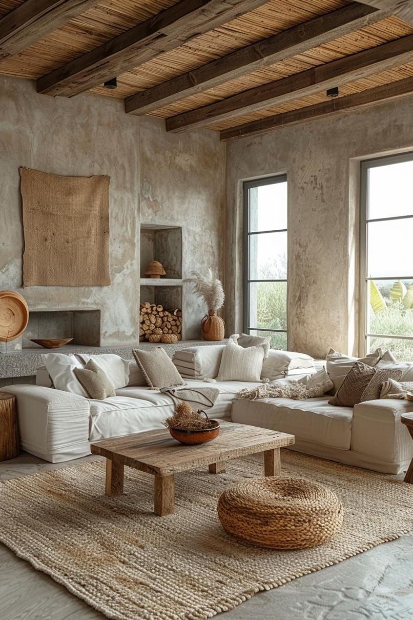 15 Chic Neutral Coastal Living Room Ideas You Will Love 37 15. Boho Macrame Wall Decor-2