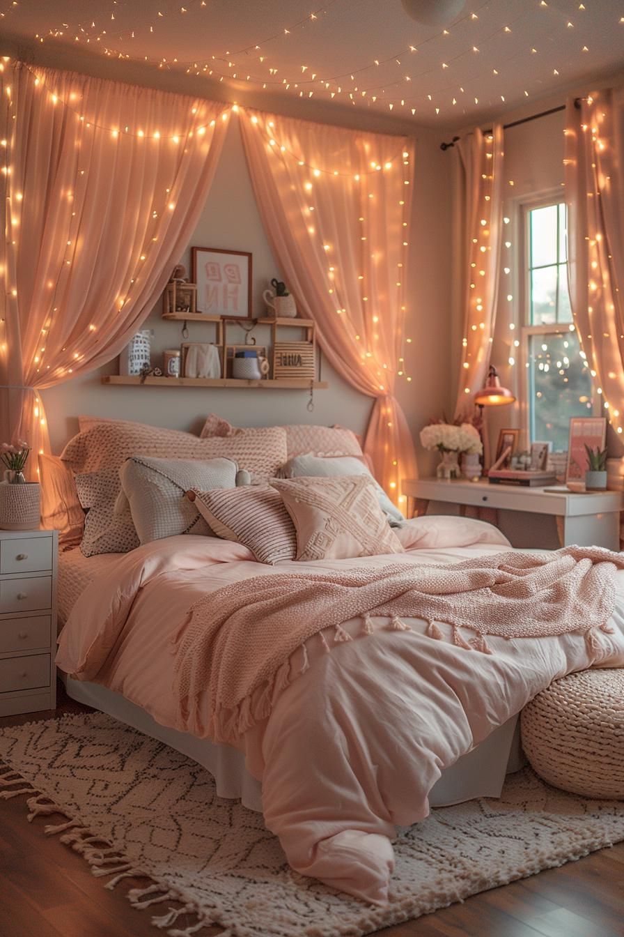 5. Pretty in Pink Dorm Decor-0