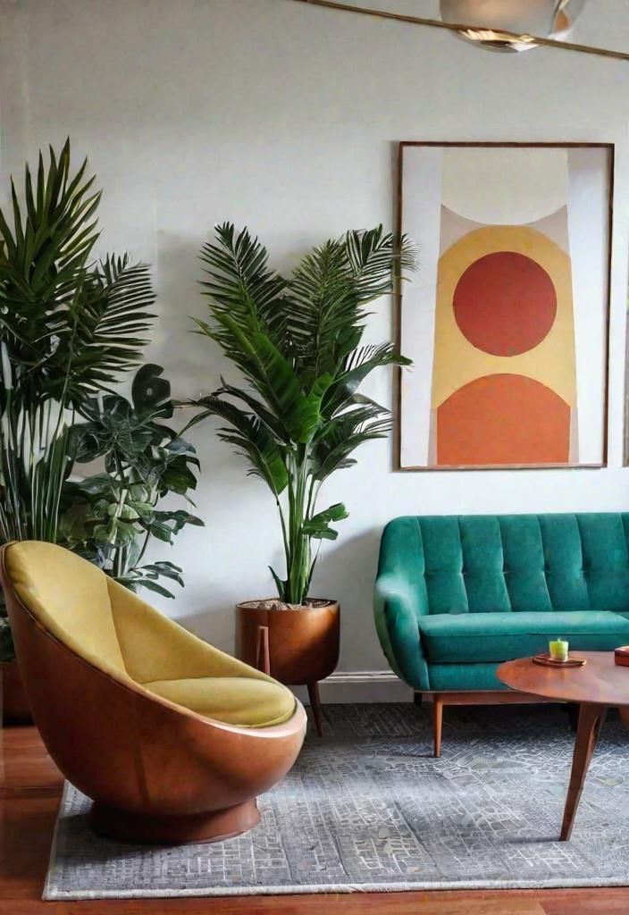 27 Beautiful Mid Century Modern Living Rooms 20 16. Modern Planters for Indoor Plants-0