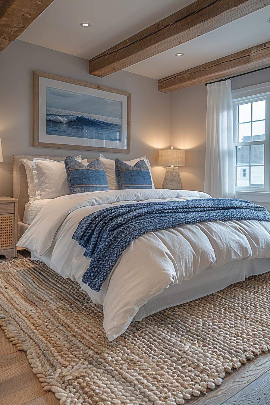21 Modern Coastal Bedroom Ideas For a Relaxing Retreat 41 16. Coastal Bedroom Rug Inspiration-0