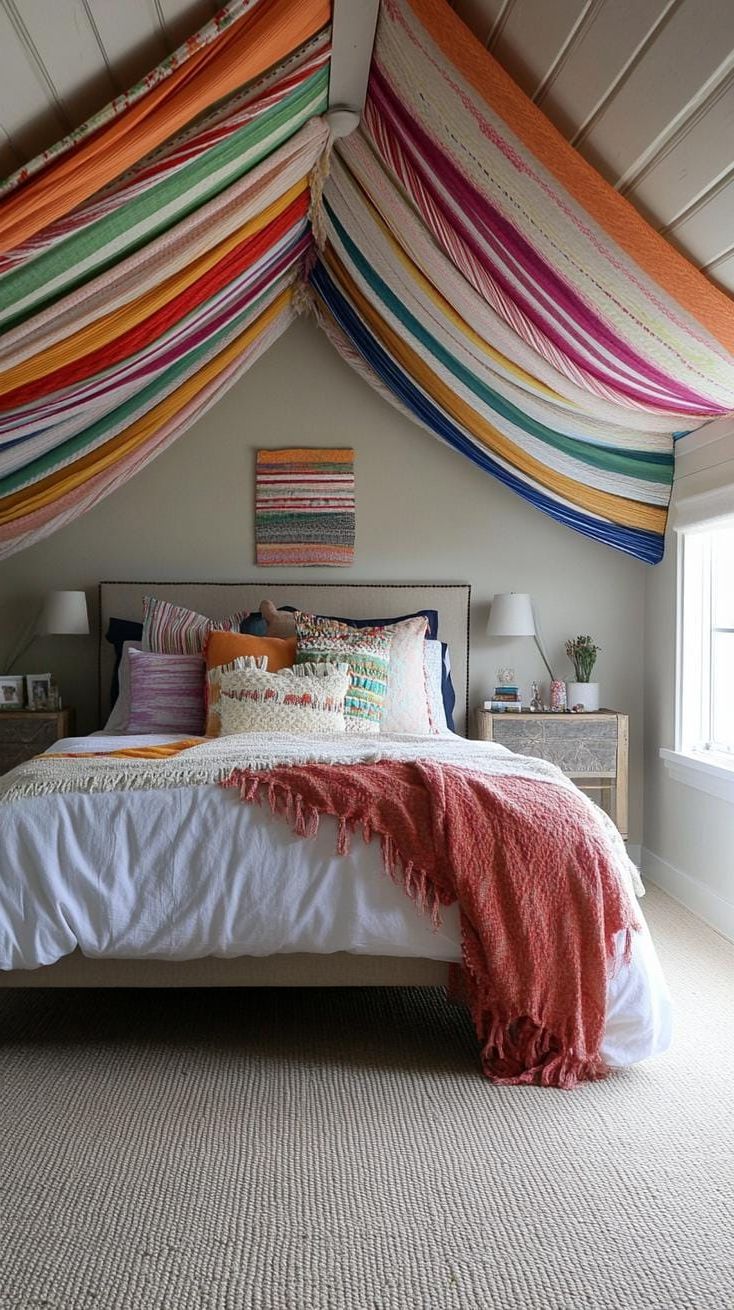 19. Upcycled Color Craze: Utilize repurposed materials with splashes of color for a vibrant eco-friendly vibe-0