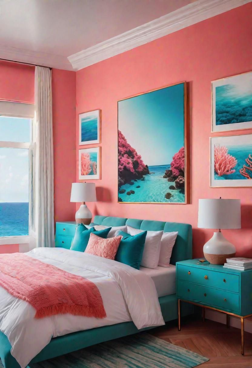 63 Luxurious Pink Bedrooms to Warm Up Your Space 56 53. Seaside Pink Bedroom-0