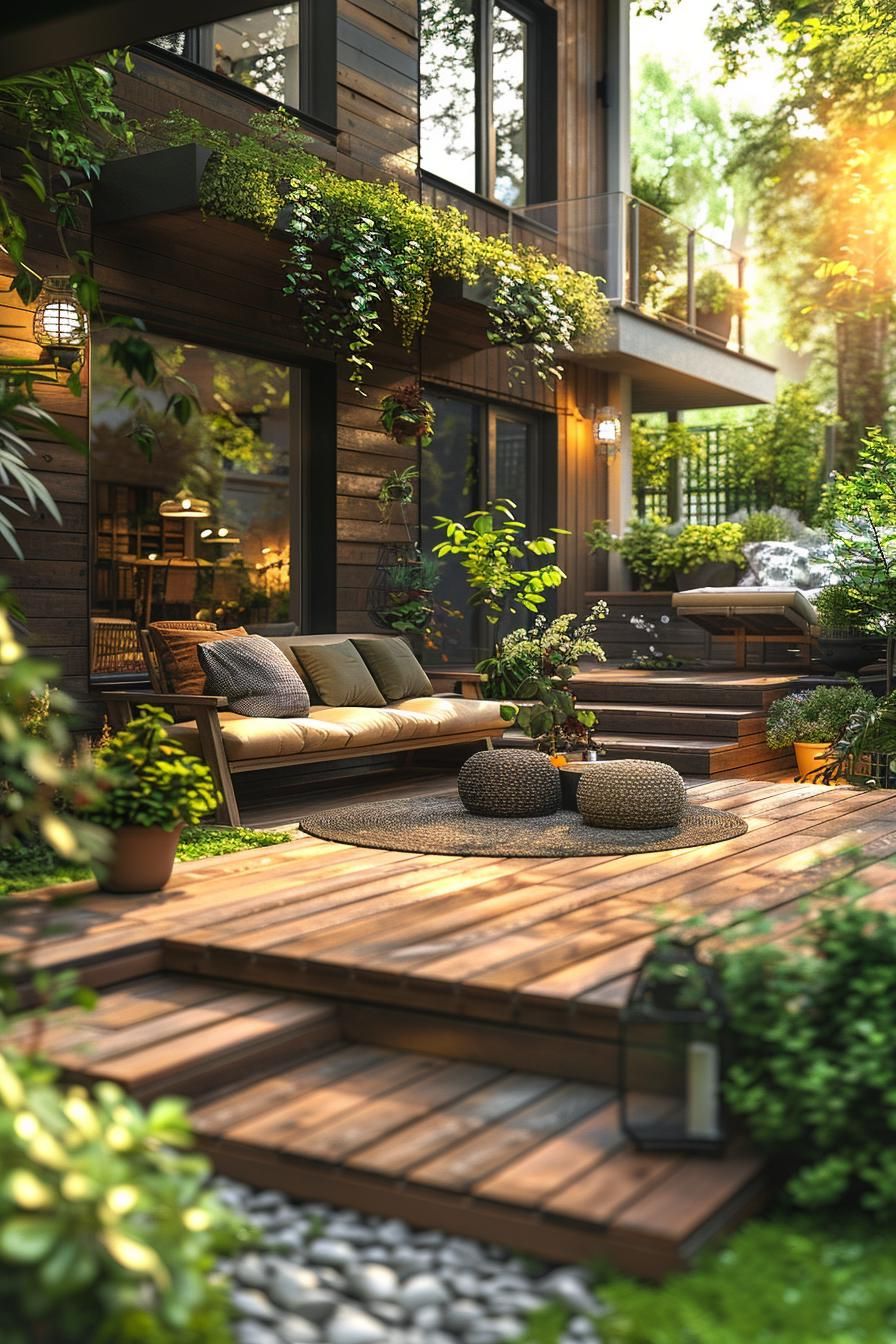 25 Stunning Small Garden Layout Ideas 8 3. Modern Geometric Garden Design-0