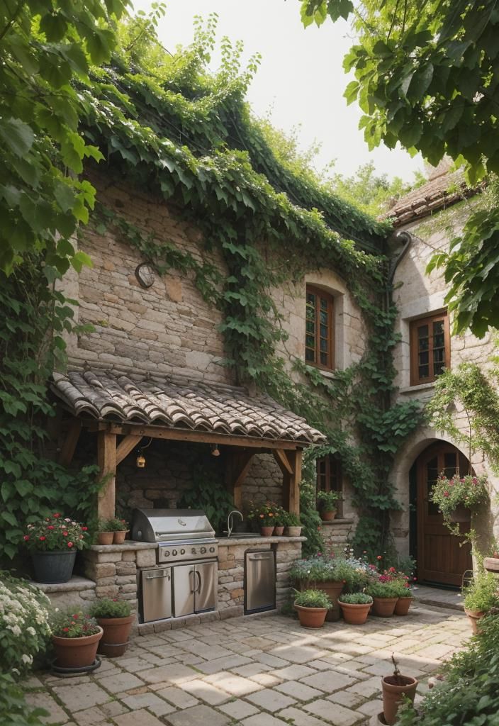 31. Vine-Covered Secret Garden Kitchen-0