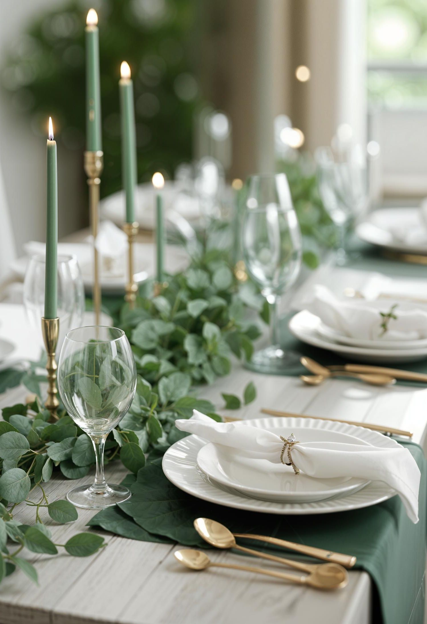 4. Fresh Eucalyptus Table Runner Inspiration-1