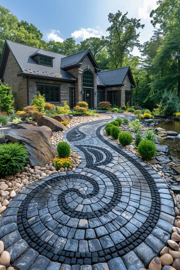 23 Gorgeous Paver Patio Ideas You Must See 58 22. Illusionary Paver Patio Design-0
