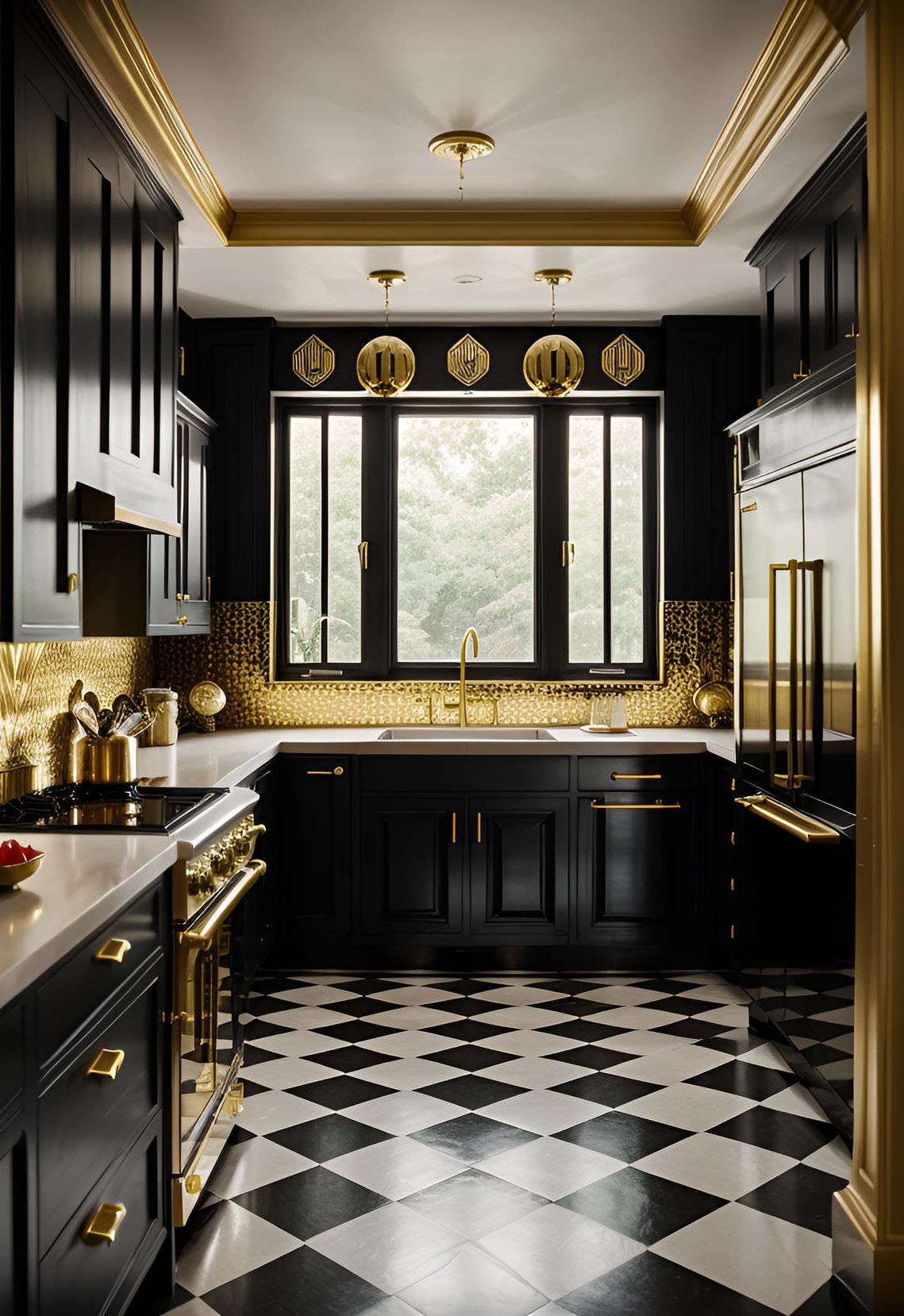 45 Timeless Kitchen Design Ideas for Everlasting Style 15 11. Chic Art Deco Kitchen Inspiration-0