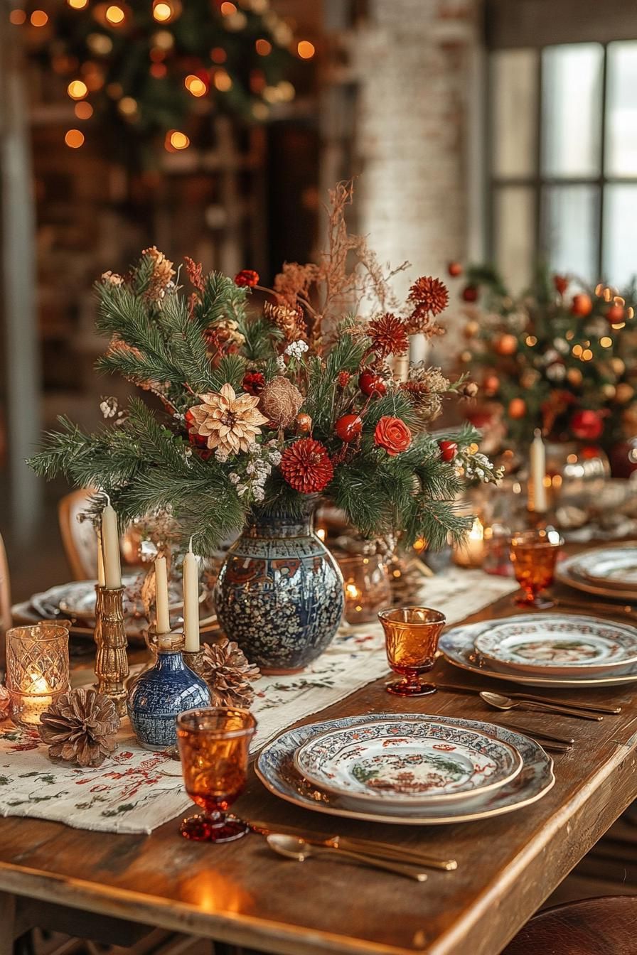 13. Boho Chic Holiday Table Styling-0