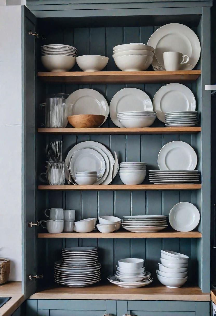 39 Clever Small Kitchen Ideas: Maximize Your Space with Stylish and Functional Designs 17 12. Space-Saving Plate Rack Solutions-0