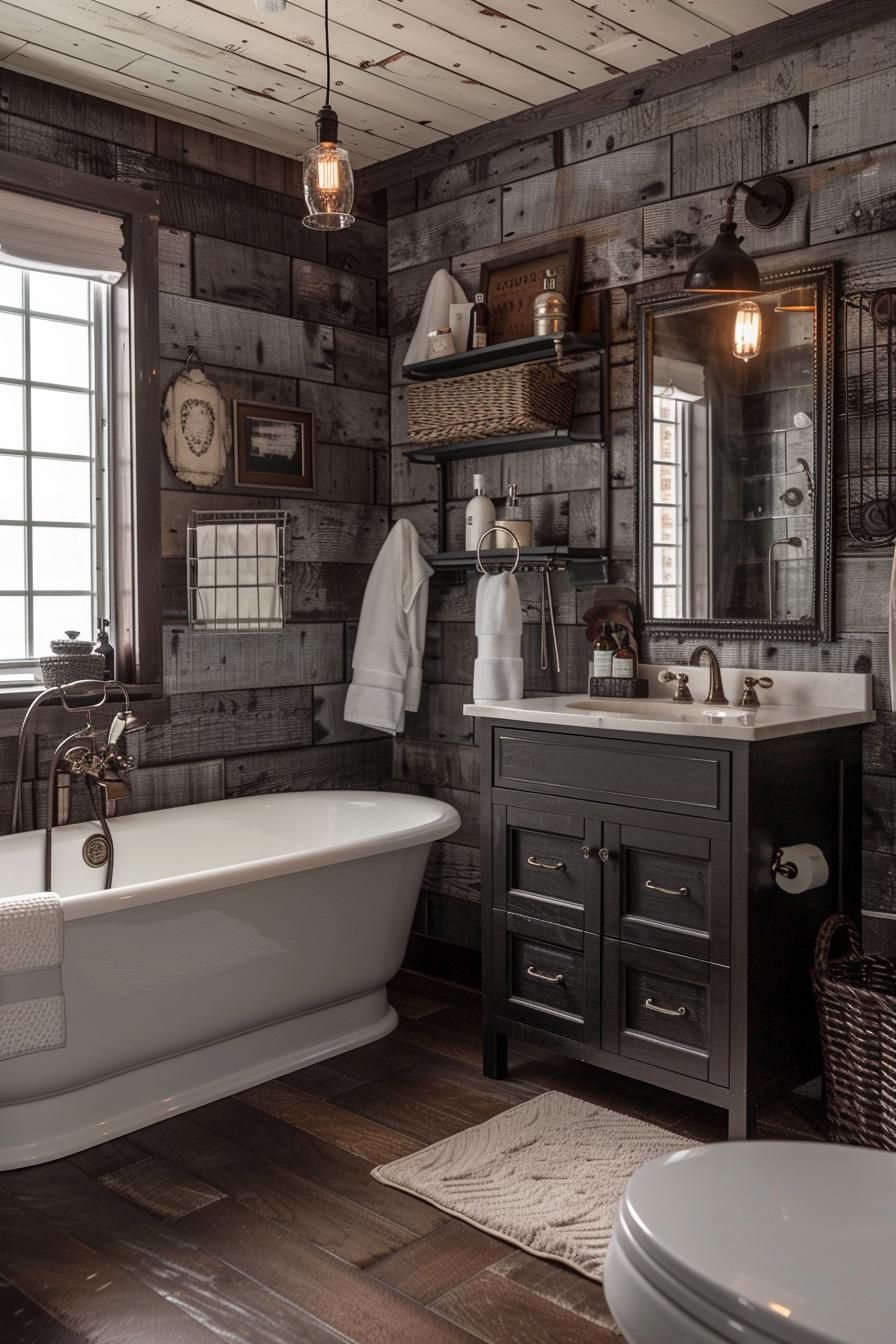 6. Industrial Shiplap Bathroom Inspiration-0
