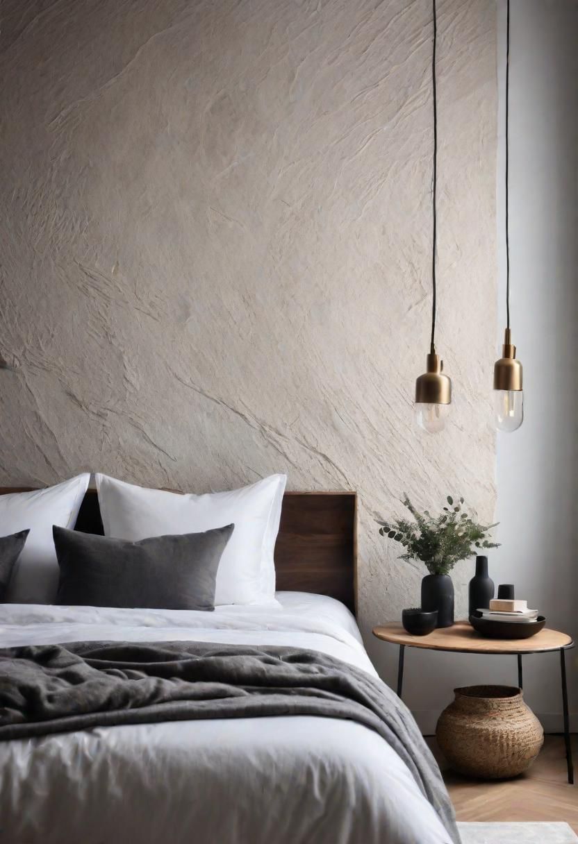 35 Stunning Bedroom Accent Walls For A Cozy Makeover 19 9. Old-World Textured Plaster Accent Wall-1