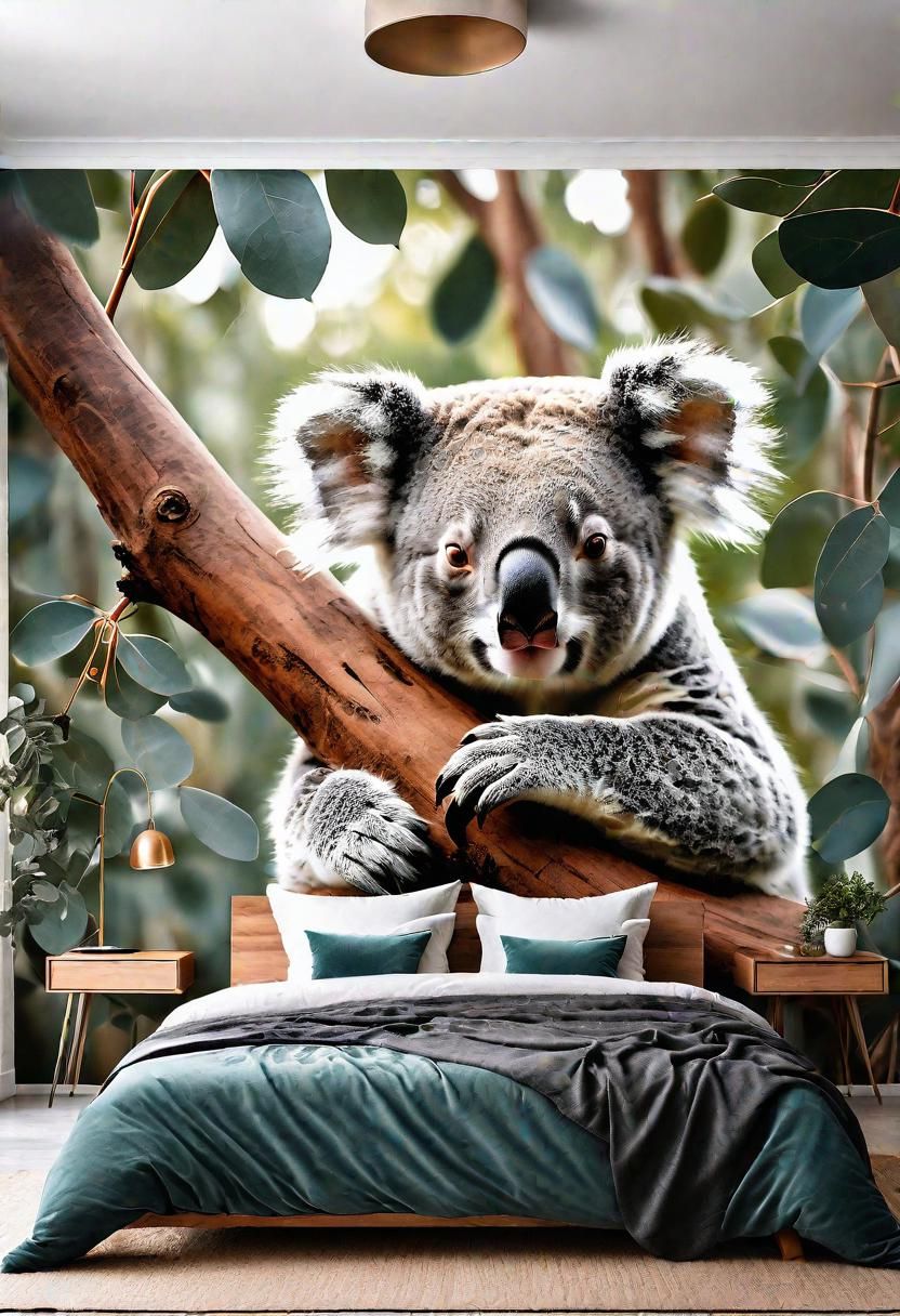 35 Super Cute Bedroom Decor Ideas to Spark Creativity 33 25. Koala Tree Wall Mural Inspiration-0