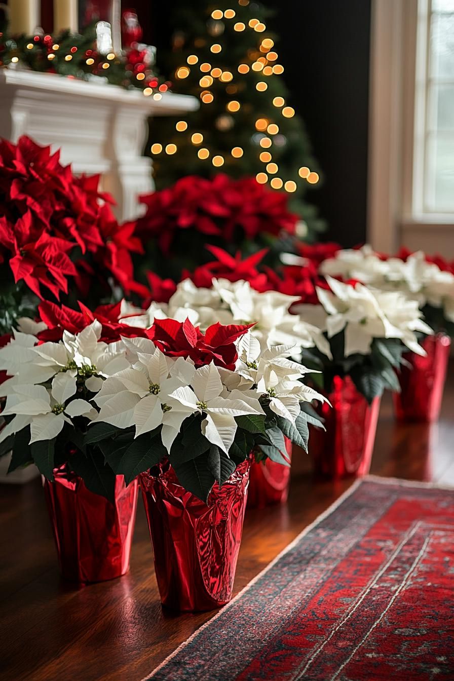 12. Ruby-Wrapped Poinsettias for Christmas-1