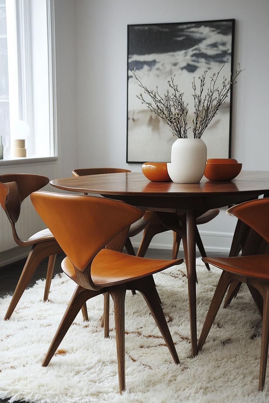 23 Stunning Mid-Century Modern Dining Tables You’ll Adore 35 13. Stylish Dining Area Wall Decor-2