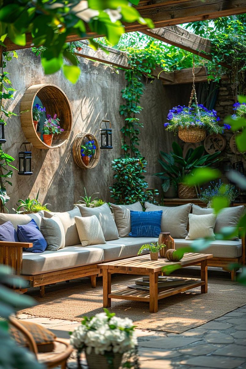 25 Stunning Small Garden Layout Ideas 20 9. Boho Garden Oasis Design-0