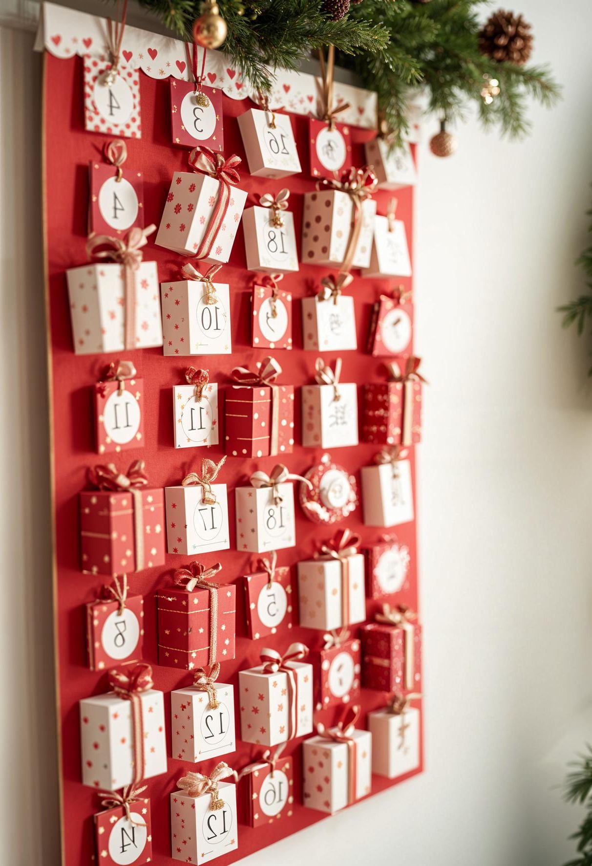 8. Festive Red & White Advent Calendars-0