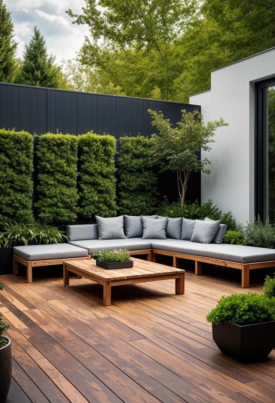 25 Stunning Small Garden Layout Ideas 9 3. Modern Geometric Garden Design-1