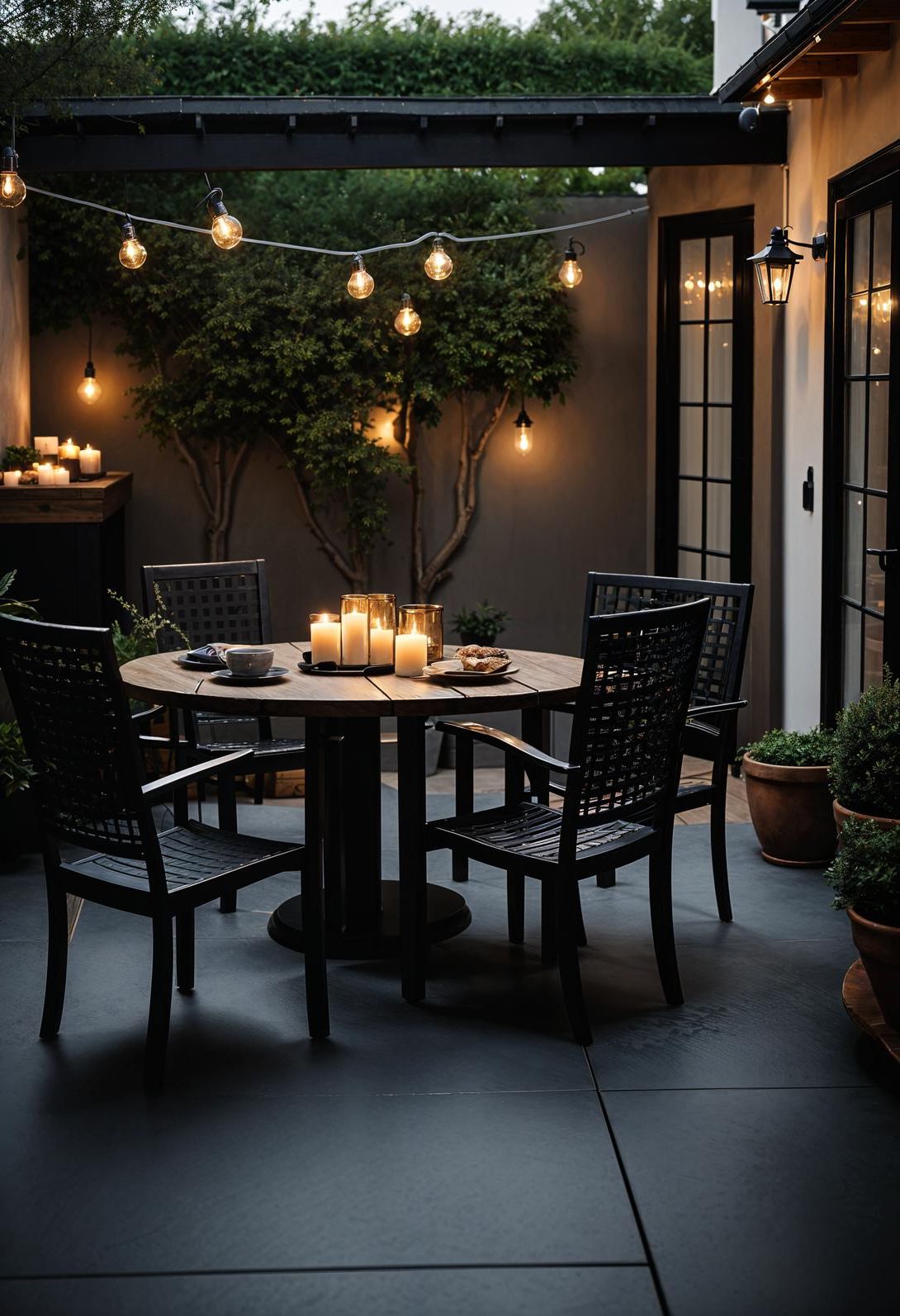 19 Unique Concrete Patio Ideas You Must See (New) 20 8. Moody Patio Transformation Ideas-0