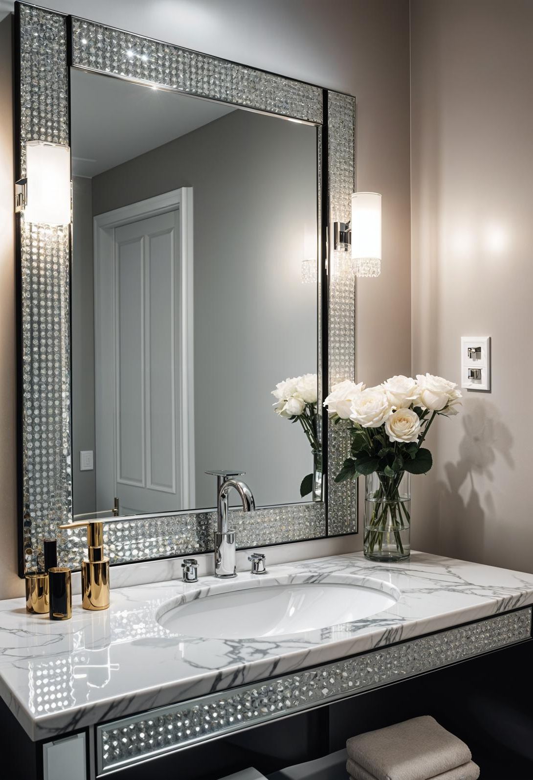 9. Mirrored Vanity for Glamorous Touch-1