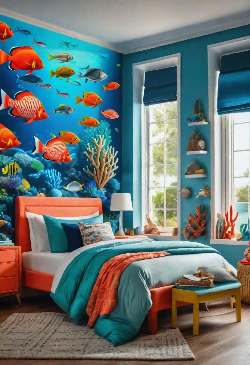 43 Relaxing Coastal Bedrooms for Breezy Retreats 16 14. Ocean-Inspired Kids' Bedroom Decor-0