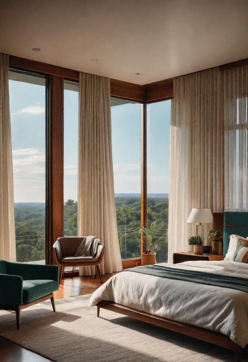 41 Mid Century Modern Bedrooms: Retro Chic for Timeless Elegance 22 17. Window Treatment Ideas-0