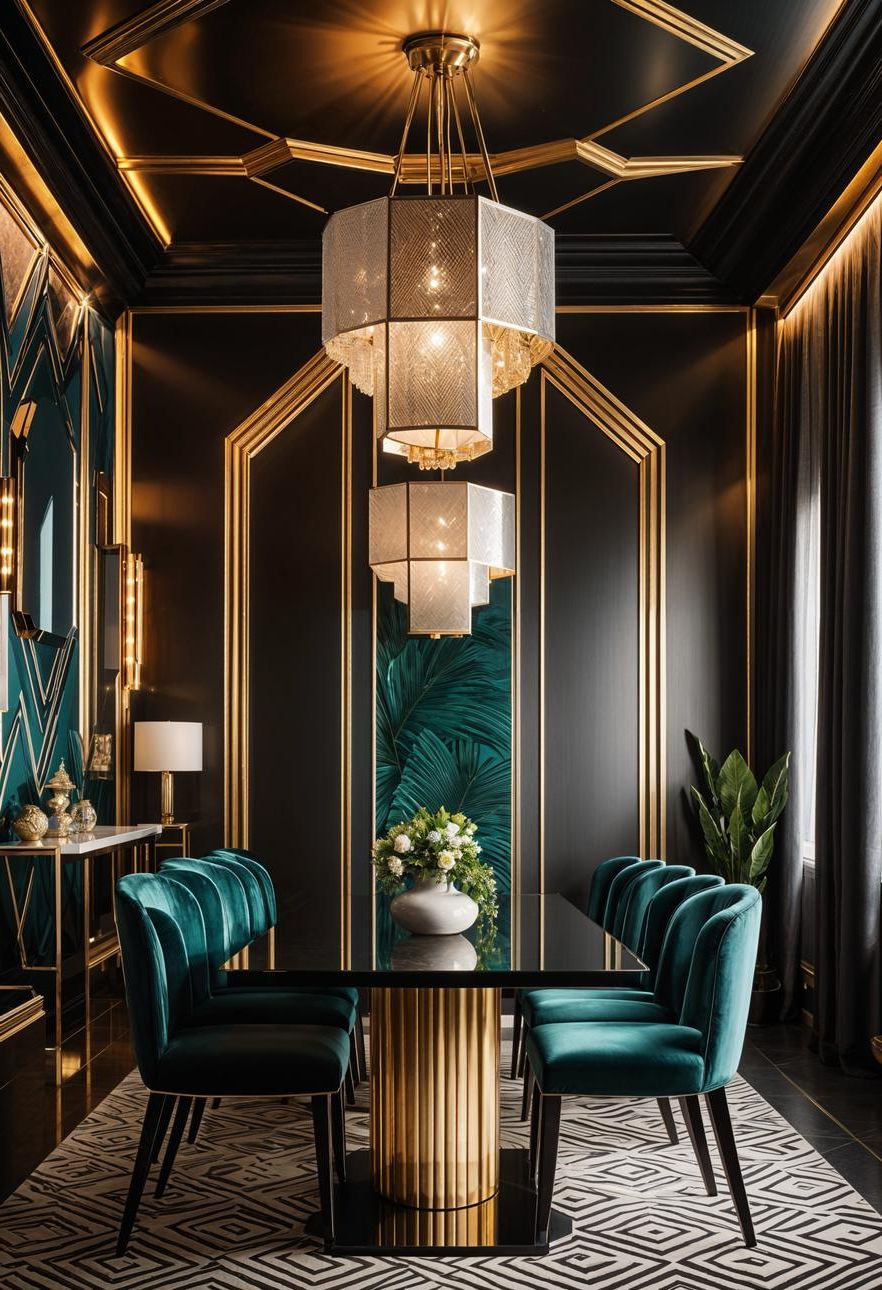 6. Chic Art Deco Dining Inspiration-0