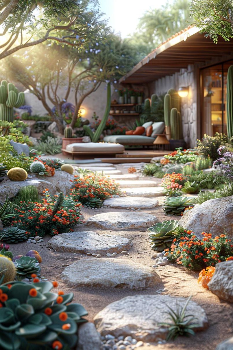 25 Stunning Small Garden Layout Ideas 31 14. Chic Succulent Garden Retreat-0