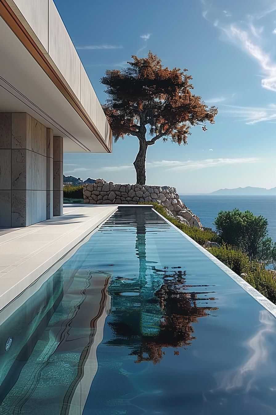 15 Modern Pool Designs Transforming Your Backyard 23 8. Contemporary Reflective Lap Pool-1